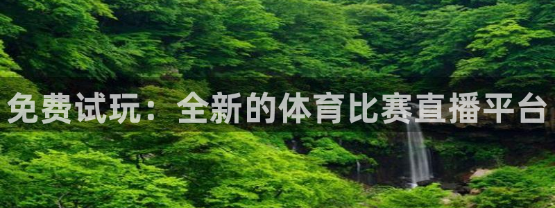 免费试玩：全新的体育比赛直播平台